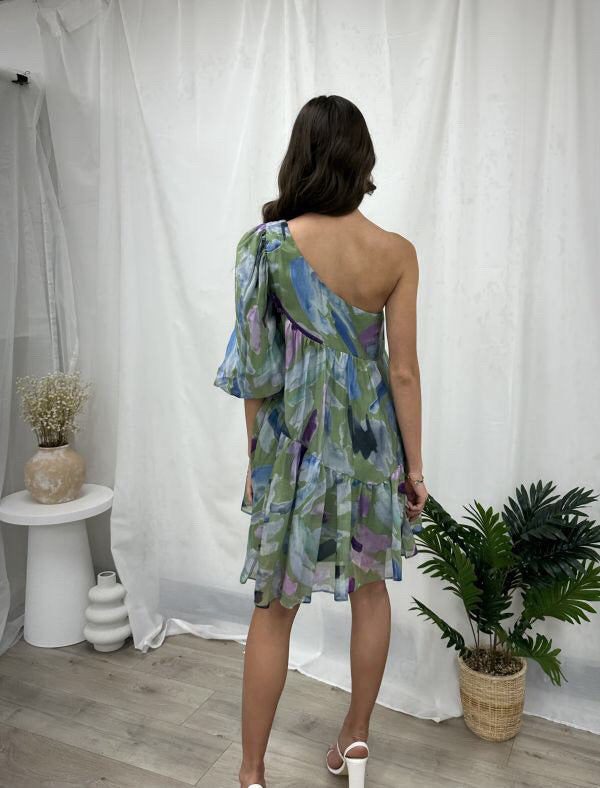 NAHLIA ONE SHOULDER MINI DRESS